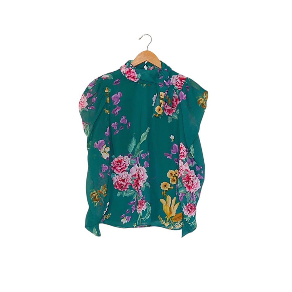 Keepsake the Label About Us Long Sleeve Top in Jade Botanical Floral